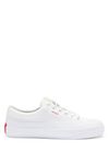 HUGO Mens Dyer Tenn Low-top Trainers with Branded Laces Size 8 White