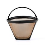 Delidge Reusable Coffee Filter No.4 Cone Filter Replacement Coffee Filter for Coffee Bar Makers, BPA Free (1 Pack)