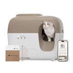 PetSnowy Self Cleaning Cat Litter Tray, Automatic Cat Litter Tray, Robot Litter Box with Odour Control TiO2 System, Auto-Packing, App Control, Large Cats & Multiple Cats Friendly(2025 Premium)