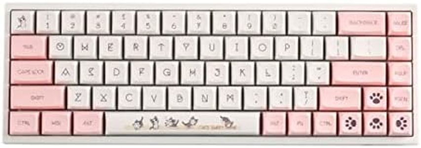 BOYI WK68 Hot Swappable RGB Mechanical Keyboard,Wireless Bluetooth 5.0/2.4G/Wired Type-C Tri-Mode PBT Sublimation Keycaps 65% Gaming Keyboard(Gateron Yellow Switch, Cartoon Anime Cat XDA Keycaps)