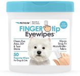 Petkin Fingertip Eye Wipes for Dog and Cat (Pack of 50)