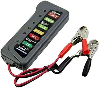 EZONEDEAL Car Battery Tester 6 LED Indicators Digital 12V Multi Functions Alternator Tester for Car Motorbike