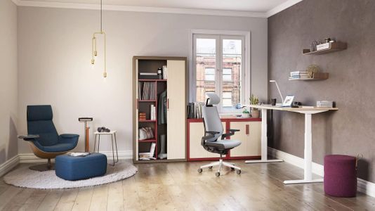 Steelcase Gesture Ergonomic Office Chair – 360° Armrests, 3D Lumbar, Mocca