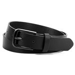 WHIPPY Women Casual Leather Belt for Jeans, Fashion Ladies Waist Dress Belt Black Buckle Black M