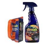 CitruSafe Grill Cleaning Kit - 16 Fl Oz BBQ Grill Cleaner and BBQ Grill Scrubber with 3 Heavy Duty Replaceable Scrubber Pads