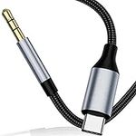 USB C to 3.5mm Aux Audio Cable Headphone Stereo Cord Car for i-Phone 15, Samsung Galaxy S23, S22, S20, Android, Pad Pro, Pixel, Headphone, Type C to 1/8" Male Hi-Fi Stereo Jack Cord [3.3ft]