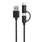 PNY 2-in-1 Micro USB/Type C Charge/Synchronisation Cable