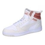 PUMA Unisex Rebound V6 Sneaker, White-Frosted Ivory-DEEVA Peach, 6.5 UK