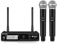 D Debra Audio VM302 VHF Wireless Microphone System with Dual Handheld Mic Have XLR Interface for Home Karaoke Wedding Conference Speech (VM302)