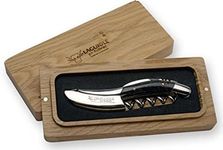Laguiole en Aubrac Sommelier Corkscrew Blackened Poplar Burl Handle
