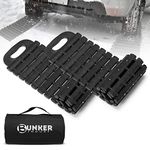 BUNKER INDUST Tire Traction Mats Portable Recovery Tracks for Off Road 4X4 Snow, Sand,Emergency Devices for Cars, Trucks, Van(2 Pack)