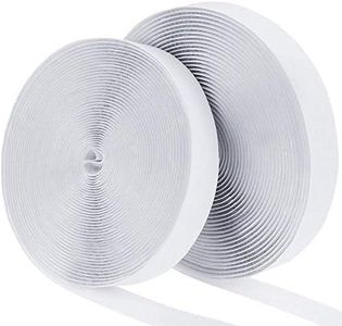 41Ft x 1 Inch Self Adhesive Strips, Heavy Duty Strong Back Sticky Fastening Tape,Nylon Fabric Fastener Mounting Tapes for Sewing, Crafting,DIY- Indoor or Outdoor Use (White)