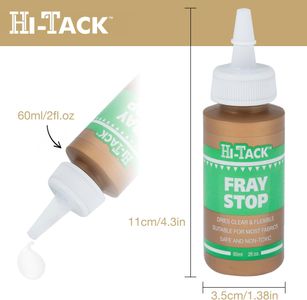 Hi-Tack Fray Stop Fabric Glue, 60ml – Prevents Fabric Fraying