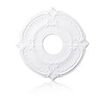 INCREWAY 1Pack Split Lighting PU Ceiling Medallion Ceiling Cover Plate Ceiling Fan Medallion Home for Light Fixtures Ceiling Light Trim, 12 Inch OD x 3.5 Inch ID