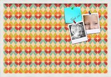 PinPix 30x20 Inch Cork Bulletin Board. This Decorative Framed Pin Board Comes with Kaliedescope Design and a Satin White Frame Frame. Ideal for Home Office Decor or Message Board (PinPix-564)