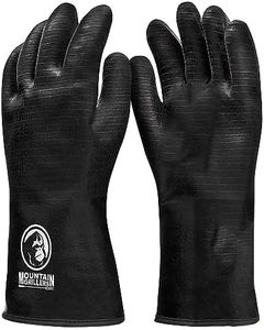 Mountain Grillers Extreme Heat Resistant Gloves for Grill BBQ High Temperature Fire Pit Gloves Barbecue Cooking, Smoker, Oven, Fryer, Grilling Waterproof, Fireproof Oil Resistant Neoprene Coating 18in