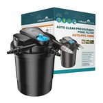 allpondsolutions Auto Cleaning Pressurised Koi Fish Pond Filter with UV Steriliser Light all in one - Ponds Up to 12000 Litres - AUTO-PFC-12000