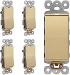 LIDER Lighted Decorator Switch, Frameless Paddle Light Switch, 15A, 5-Pack