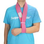 supregear Arm Sling, Adjustable Collar and Cuff Sling, Lightweight Simple Shoulder Immobilizer Arm Elbow Support Strap for Men Women, One Size Fits Most, Pink