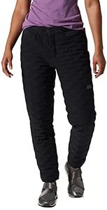 Mountain Hardwear Women's StretchDown Pant for Camping, Climbing, Hiking, and Winter Activities | Insulated and Durable, Black, X-Large Long
