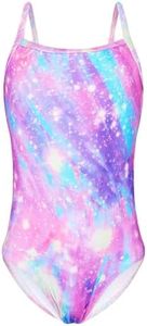 Snowheart Swimsuit for Girls Size 3t 4t Colorful Scrawl Bathing Suit Sleeveless Swimwear