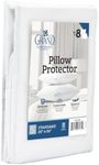 The Grand Pillow Covers Standard Size - Poly-Cotton Pillow Protector with Zipper - Moisture Wicking, Advanced Allergy Protection Pillow Protector - Protects Pillow from Dirt and Debris (12 Pack)