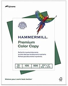 Hammermill Printer Paper, Premium Color 28 lb Copy Paper, 8.5 x 11 - 1 Ream (500 Sheets) - 100 Bright, Made in the USA, 102467R