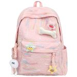 HTU School Backpack Causal Travel School Bags 14 Inch Laptop Backpack for Teenage Girls Lightweight Rucksack Bookbag for Teen Girls Women