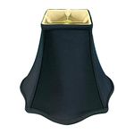 Royal Designs, Inc. Flare Bottom Outside Square Bell Lamp Shade, BS-702-10BLK, Black, 4 x 10 x 8.5