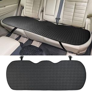 ZATOOTO Cojin Asiento Coche, 1PCS PU Cuero Impermeable Coche Funda Protector para Asiento Trasero, Antideslizante y Cómodo, Negro