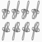 Curtains Hooks 100 Pcs Metal Curtain Hooks,Heavy Duty Curtain Hooks,Metal Curtain Header Tape Drapery Hooks Chrome Silver Rust Resistant.