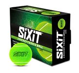 Sixit Lite Cricket Tennis Ball - Pack of 6, Green, Standard Size, Durable Rubber Material, Ideal for Practice and Casual Play