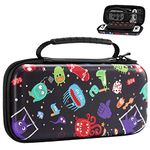 MoKo Carrying Case for Nintendo Switch OLED Model/Nintendo Switch, Hard Shell Portable Travel Carry Case w/10 Game Card Slots Compatible with Nintendo Switch Console & Accessories, Monster World