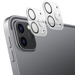 MoKo 2-Pack Camera Lens Protector Fit iPad Pro 12.9 6th Generation 2022/2021/2020 / iPad Pro 11 4th Generation 2022 2021/2020, Scratch-Resistant Tempered Glass Sticker - Clear