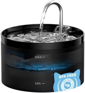 Cat Water Fountain Cat Fountain: GIOTOHUN 2L Water Fountains Indoor Cats - Super Silent Pet Waterer Fountains for Cats - Easy Cleaning - Black - Pets Feeding & Watering Supplies - for Small Animals