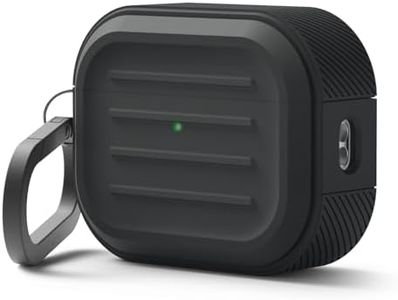 elago Armor Case Compatible with AirPods Pro 3 Case Cover - Carabiner Included, Supports Wireless Charging, Shock Resistant, Full Protection (Black)