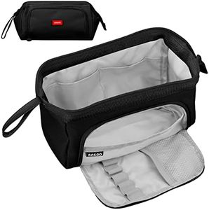 Sciphylia Trousse Scolaire Trousse à Crayons Grande Capacité avec Manipuler Trousse Scolaire Fille Scolaires Papeterie Trousse Bureau Organisateur pour Enfants Noir Carbone