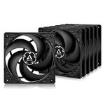 ARCTIC P12 PWM PST (5 Pack) - 120 mm Case Fan, PWM Sharing Technology (PST), Pressure-optimised, Quiet Motor, Computer, 200-1800 RPM - Black, Black