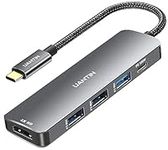 USB C Hub HDMI Adapter,UANTIN 5 in 1 USB C Hub Multiport Adapter for MacBook Pro/iPad,USBC Dongle to 4K HDMI,USB 3.0,USB 2.0,100W PD,Compatible with Laptops and Other Type C Devices