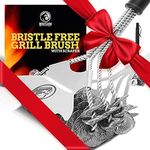 Mountain Grillers Bristle Free Grill Brush with Sharp Scraper Prevent Flare Ups That Perfect Checkerboard Steak Easily Cleans Metal Grills & Porcelain Grates Without Damage BBQ Grill Brush and Scraper