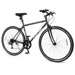 GYMAX 26 Inch Mountain Bike, 6-Speed Outdoor Cycling Bike w/All-Terrain Rubber Wheels & Dual Brakes, MTB Bicycle w/Comfortable & Adjustable Saddle for Adults Teens (26 Inch,Black)