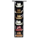 Cowboy Hat Rack for Closets - 6 Shelf Cap Organizer - Woven Fabric and Mesh - Wardrobe Hanging Western Hat Holder for Wide Brimmed Hats - Large Hat Storage Rack - Big Enough to Organize a Cowboy Hat Collection