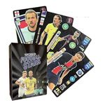 Bestie toys World Cup Soccer Star Cards, 55 Non-Repeated Football Cards, Soccer Star Collection Cards, Black Foil Trading Cards, Sports Souvenirs, Kids Adults, Soccer Fans (Black)