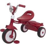 UBRAVOO Baby Tricycle, Foldable Toddler Trike with Pedals, Cool Lights, Durable Wheels and Comfortable Seat, Baby First Walker Trike for 1-5 Years Old Girls, Boys(Red)