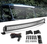 Mofun 50'' 288W Curved LED Light Bar Wiring Kit with Mounting Brackets Compatible with Polaris Ranger 570 900 1000 2013-2024, Waterproof Spot Flood Combo Beam