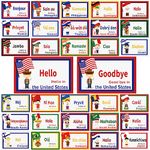 gisgfim 30Pcs Greetings from Around The World Cutouts Diversity Learning Languages Classroom Decorations Multicultural Languages Cutouts Supplies for Classroom School Home Decor