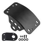 Motorcycle Curved Side Number Plate Bracket, Motorbike Plate Holder, Side Mount License Plate Taillight Bracket Kit Fit for Cruiser Bobber Chopper Motorcycle with 3 4in Axles