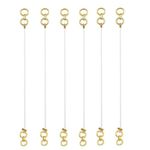 Earring Chain Transparent Stretchable Rubber Gold Colored Earchain | Kaan Chain for Women and Girls | Invisible Ear Chain for Women, Ear Chain for Heavy Earrings (3 Pair)