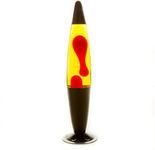 MDI Australia Peace Motion Lamp with Black Base Red Magma in Yellow Liquid, 40 cm