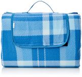 Amazon Basics Picnic Blanket with waterproof backing, 175 x 200 cm, Blue